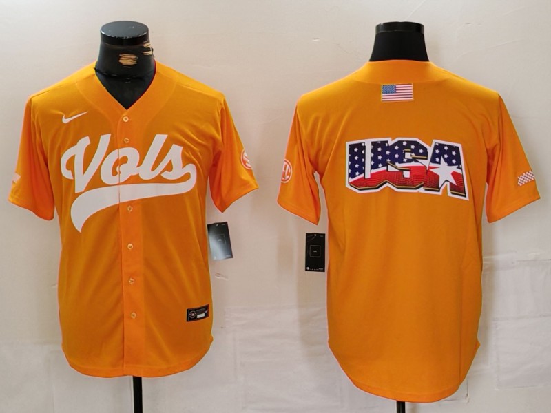 Men NCAA Blank Orange Joint Name 2024 Nike Limited Jersey style 3